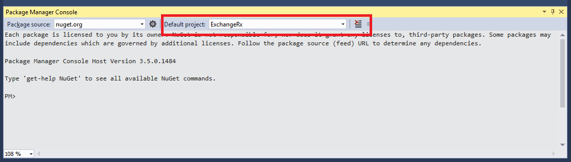 Package Manager Console